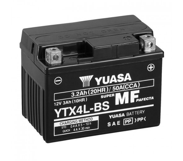 BATERIA MOTO YUASA YTX4L-BS LIBRE MANTENIMIENTO