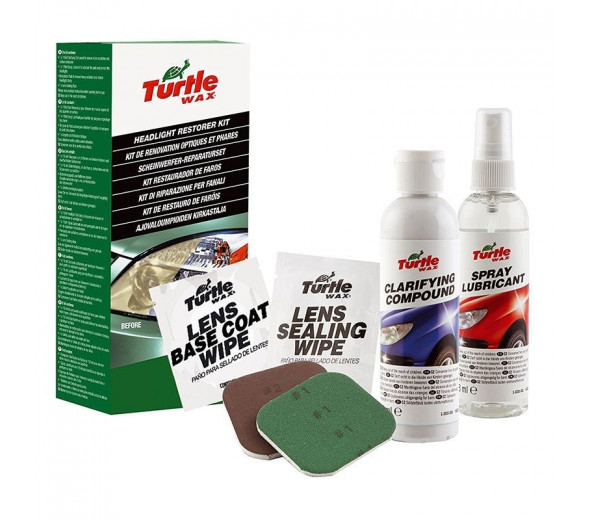 KIT RESTAURADOR DE FAROS TURTLE WAX